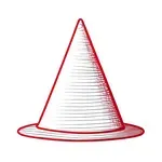 tall pointy red conical hat image